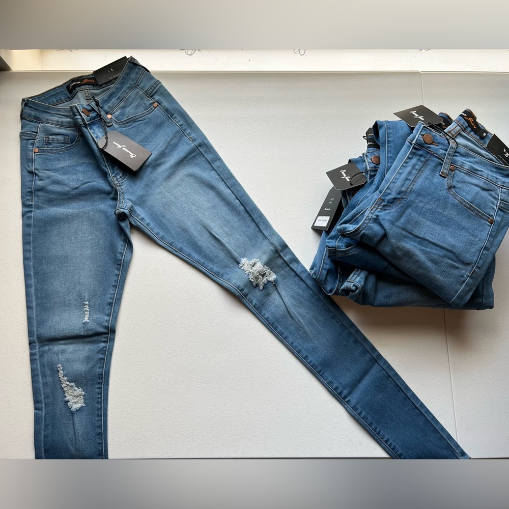 Light Blue Denim Skinny Jeans